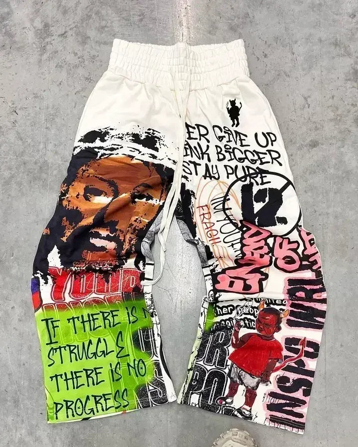 Yu-Gi-Oh Baggy Sweatpants Men Casual Pants Gym Trousers Y2k Pants Elastic Waist American Streetwear 2000s Joggings Men Clothing