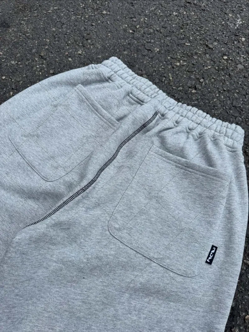 American New Hip-hop Retro Casual Loose Straight Wide-leg Pants Men Y2K Harajuku Fashion Streetwear Oversized Sweatpants Women
