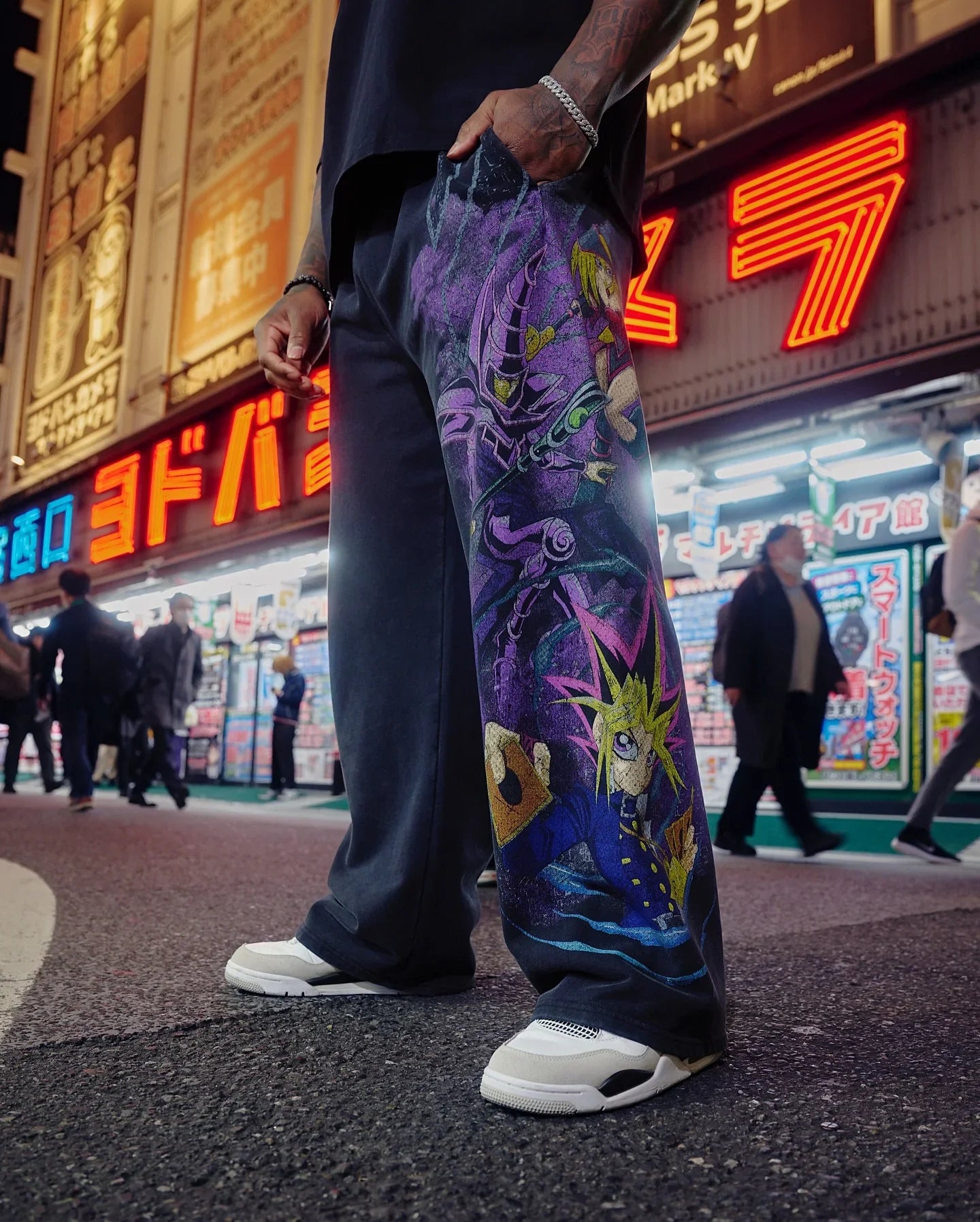 Yu-Gi-Oh Baggy Sweatpants Men Casual Pants Gym Trousers Y2k Pants Elastic Waist American Streetwear 2000s Joggings Men Clothing