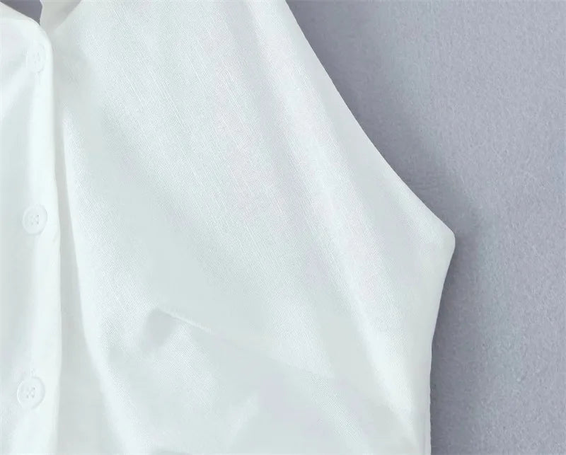 Women Button Up White Sleeveless The Ultimate Muse Collar Maxi Dress